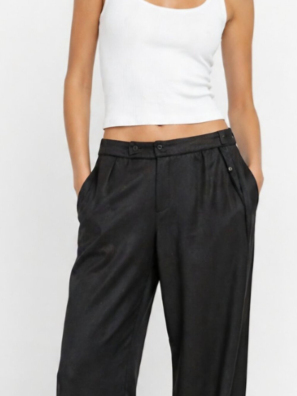 Vintage Bushwacker wide leg comfortable pockets black dress pants 10